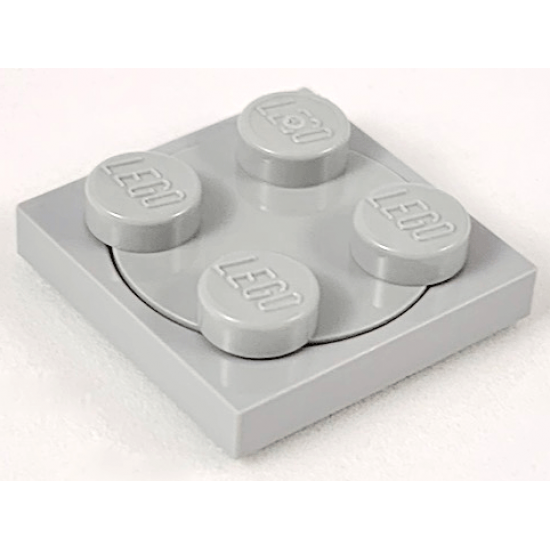 Turntable 2 x 2 Plate, Base with Light Bluish Gray Turntable 2 x 2 Plate, Top (3680 / 3679)