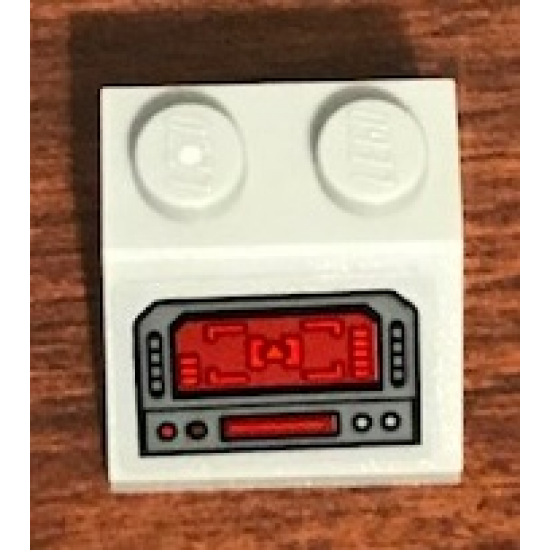 Slope 45 2 x 2 with SW Resistance Bomber Control Panel with Red Screen Pattern (Sticker) - Set 75188
