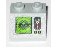 Slope 45 2 x 2 with Horizon Screen, Gauge and Buttons Pattern (Sticker) - Sets 7298 / 7477