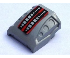 Slope, Curved 2 x 2 with 3 Side Ports Recessed with Engine Pattern (Sticker) - Set 8642