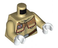 Torso SW Rebel Officer Jacket, Belt and Pockets Pattern / Tan Arms / White Hands