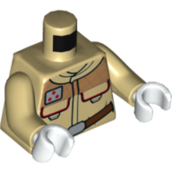 Torso SW Rebel Officer Jacket, Belt and Pockets Pattern / Tan Arms / White Hands