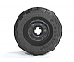 Wheel & Tire Assembly 18mm D. x 14mm with Axle Hole, Fake Bolts and Shallow Spokes with Black Tire 37 x 18R (55982 / 56891)