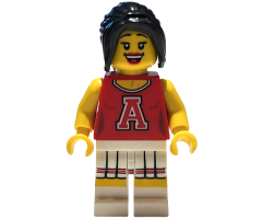 Red Cheerleader, Series 8 (Minifigure Only without Stand and Accessories)