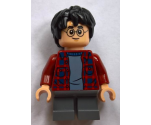 Harry Potter, Dark Red Plaid Flannel Shirt, Dark Bluish Gray Short Legs