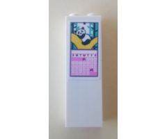 Brick 1 x 2 x 5 with Panda Calendar Pattern (Sticker) - Set 41314