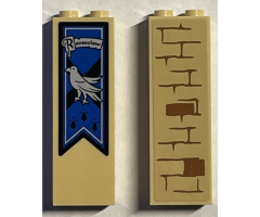 Brick 1 x 2 x 5 with Ravenclaw Banner / Bricks and Mortar Pattern (Stickers) - Set 75969