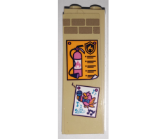 Brick 1 x 2 x 5 with Fire Extinguisher Instructions and Picture of Singing Bird with Microphone Pattern (Sticker) - Set 41340