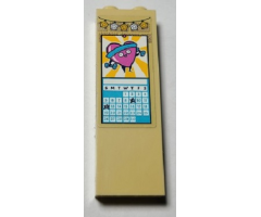 Brick 1 x 2 x 5 with Calendar and Heart Lifting Weights Pattern (Sticker) - Set 41340