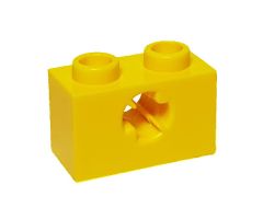 Technic, Brick 1 x 2 with Axle Hole (x Shape)