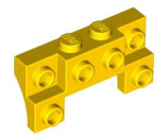 Brick, Modified 2 x 4 - 1 x 4 with 2 Recessed Studs and Thin Side Arches