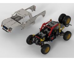 Trophy Truck with realistic suspension, Power Function version