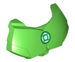 Large Figure Part Chest Armor Small with Green Lantern Logo Pattern