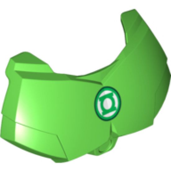 Large Figure Part Chest Armor Small with Green Lantern Logo Pattern