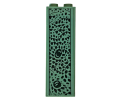 Brick 1 x 2 x 5 with Black Spots Battle Of Atlantis Underwater Pillar Pattern (Sticker) - Set 76085