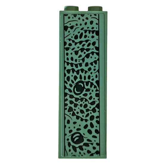 Brick 1 x 2 x 5 with Black Spots Battle Of Atlantis Underwater Pillar Pattern (Sticker) - Set 76085