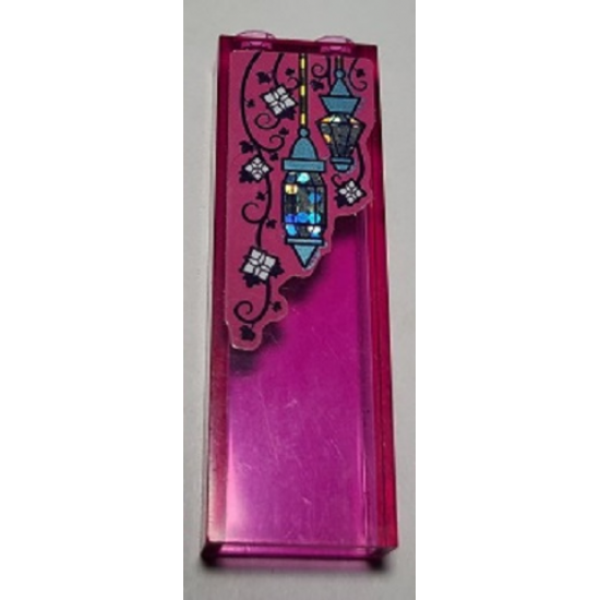 Brick 1 x 2 x 5 with 2 Hanging Lamps and Vines Pattern (Sticker) - Set 41161