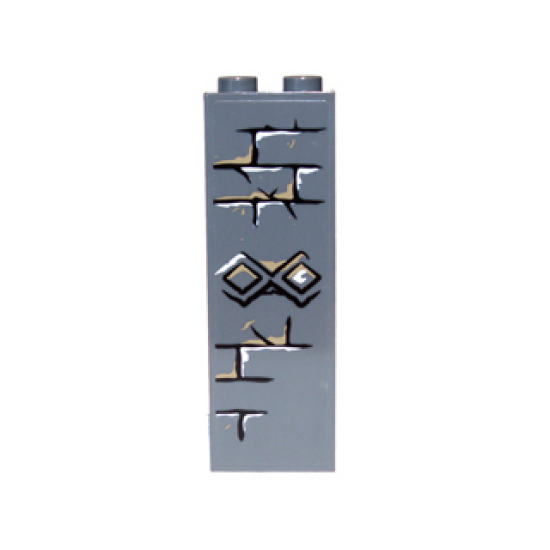 Brick 1 x 2 x 5 with Diamond Bricks Pattern (Sticker) - Set 9473