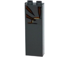 Brick 1 x 2 x 5 with Bricks and 3 Broken Wooden Boards Pattern (Sticker) - Set 79014
