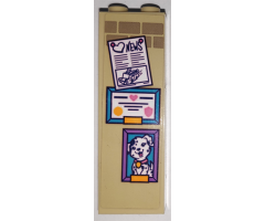 Brick 1 x 2 x 5 with 'NEWS', Certificate and Picture of Dog Pattern (Sticker) - Set 41340