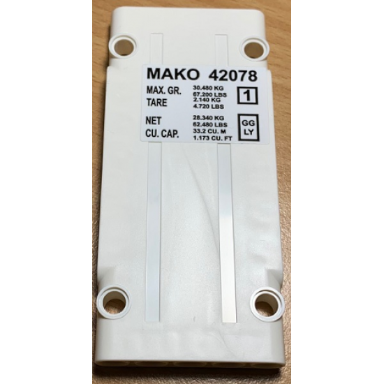 Technic, Panel Plate 5 x 11 x 1 with 'MAKO42078' Horizontally Printed, Right Door Pattern (Sticker) - Set 42078