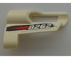 Technic, Panel Fairing # 5 Small Short, Large Hole, Side A with '8262' and Black and Red Stains Pattern (Sticker) - Set 8262