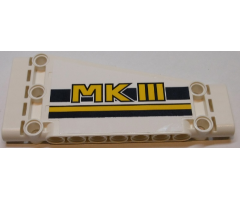 Technic, Panel Plate 5 x 11 x 1 Tapered with 'MKIII' and Dark Blue and Yellow Stripes Pattern Model Left Side (Sticker) - Set 42055
