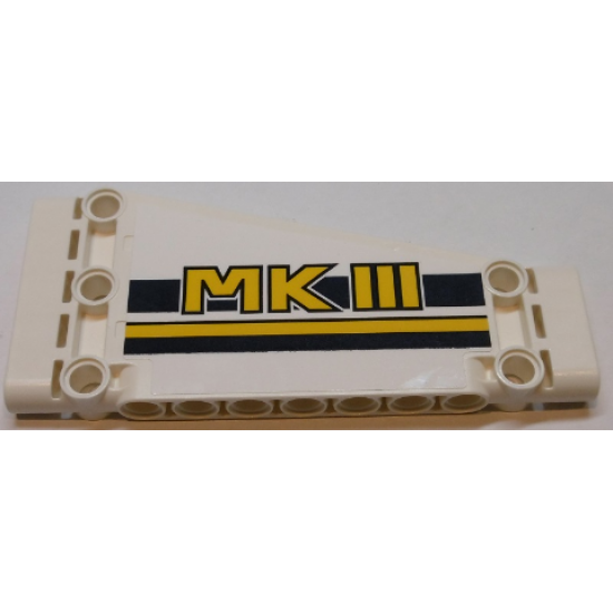 Technic, Panel Plate 5 x 11 x 1 Tapered with 'MKIII' and Dark Blue and Yellow Stripes Pattern Model Left Side (Sticker) - Set 42055