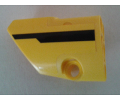 Technic, Panel Fairing # 1 Small Smooth Short, Side A with Black Stripe Pattern (Sticker) - Set 8053