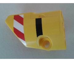 Technic, Panel Fairing # 1 Small Smooth Short, Side A with Red and White Danger Stripes and Black Stripe Pattern (Sticker) - Set 8053