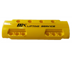 Technic, Panel Curved 11 x 3 with 10 Pin Holes through Panel Surface with 'OK LIFTING SERVICE' Pattern (Sticker) - Set 42108