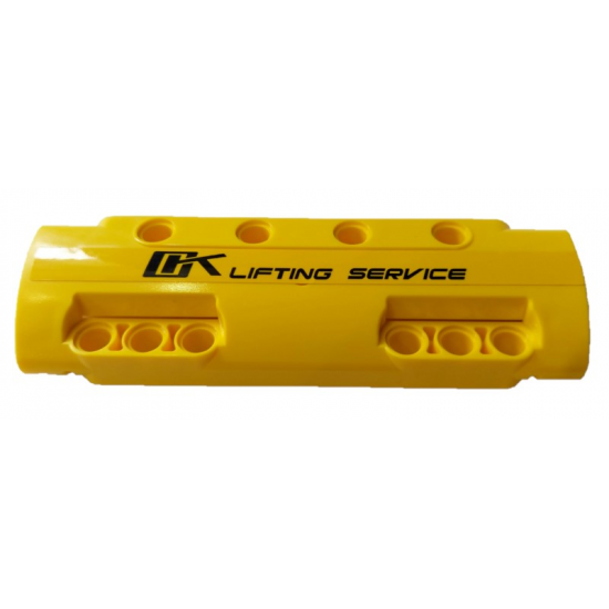 Technic, Panel Curved 11 x 3 with 10 Pin Holes through Panel Surface with 'OK LIFTING SERVICE' Pattern (Sticker) - Set 42108