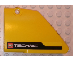 Technic, Panel Fairing #13 Large Short Smooth, Side A with Black Stripe and LEGO TECHNIC Logo Pattern (Sticker) - Set 8069