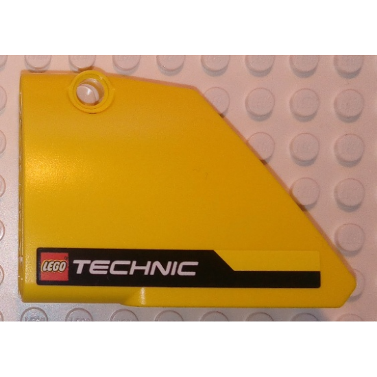 Technic, Panel Fairing #13 Large Short Smooth, Side A with Black Stripe and LEGO TECHNIC Logo Pattern (Sticker) - Set 8069