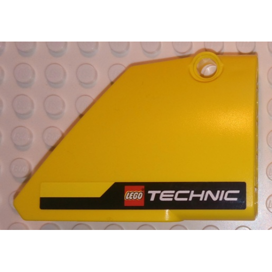 Technic, Panel Fairing #14 Large Short Smooth, Side B with Black Stripe and LEGO TECHNIC Logo Pattern (Sticker) - Set 8069