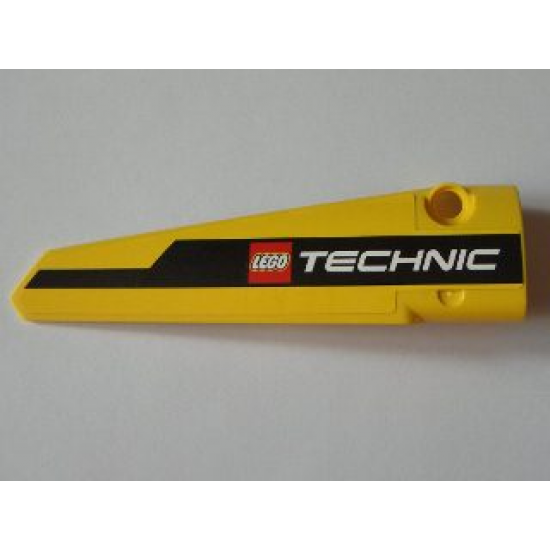 Technic, Panel Fairing # 6 Long Smooth, Side B with Black Line and LEGO TECHNIC Logo Pattern (Sticker) - Set 8043