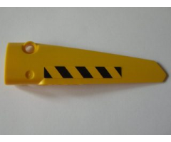 Technic, Panel Fairing # 5 Long Smooth, Side A with Black and Yellow Danger Stripes Pattern (Sticker) - Set 8043