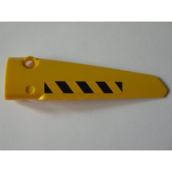 Technic, Panel Fairing # 5 Long Smooth, Side A with Black and Yellow Danger Stripes Pattern (Sticker) - Set 8043