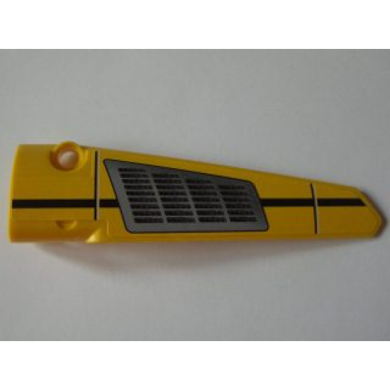 Technic, Panel Fairing # 5 Long Smooth, Side A with Black Line and Grille Pattern (Sticker) - Set 8043