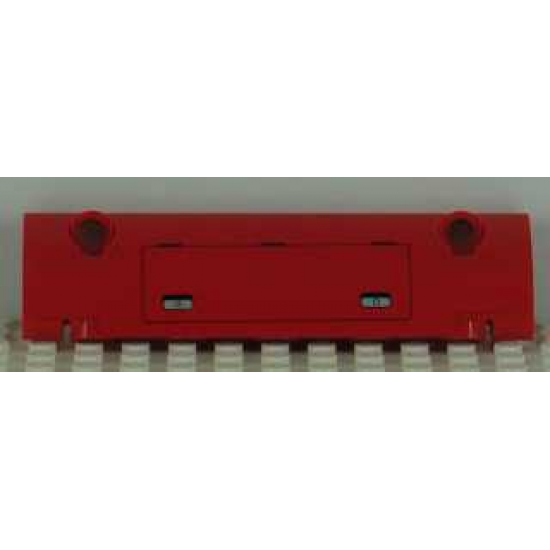 Technic, Panel Curved 11 x 3 with Hatch with Silver Latches Pattern (Sticker) - Set 8109
