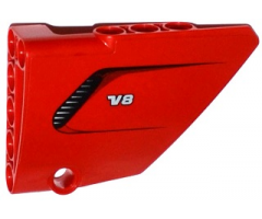 Technic, Panel Fairing #14 Large Short Smooth, Side B with Air Intake and 'V8' Pattern (Sticker) - Set 8070