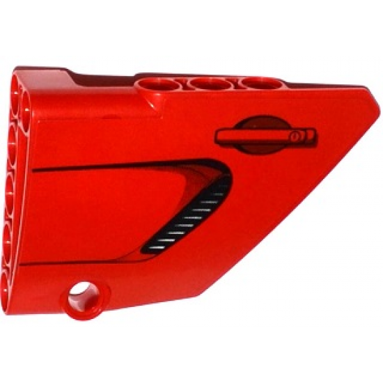 Technic, Panel Fairing #14 Large Short Smooth, Side B with Air Intake and Door Handle Pattern (Sticker) - Set 8070
