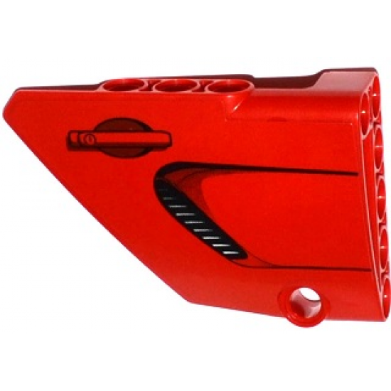 Technic, Panel Fairing #13 Large Short Smooth, Side A with Air Intake and Door Handle Pattern (Sticker) - Set 8070