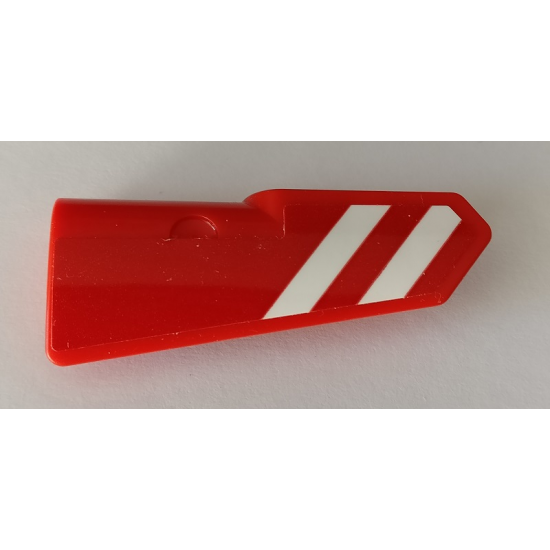 Technic, Panel Fairing #21 Very Small Smooth, Side B with Red and White Danger Stripes Pattern (Sticker) - Set 42082
