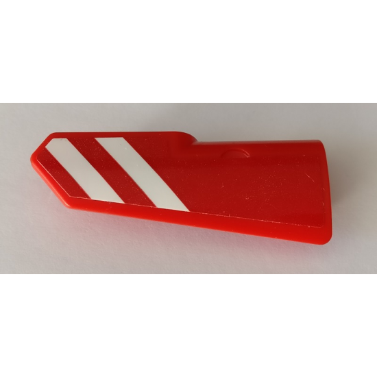 Technic, Panel Fairing #22 Very Small Smooth, Side A with Red and White Danger Stripes Pattern (Sticker) - Set 42082