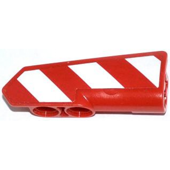 Technic, Panel Fairing #21 Very Small Smooth, Side B with Red and White Danger Stripes Pattern Model Left Side (Sticker) - Set 42008