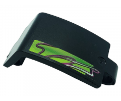 Technic, Panel Curved 3 x 5 x 3 with Magenta Lines on Lime Background Pattern Model Left Side (Sticker) - Set 42118