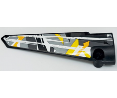 Technic, Panel Fairing # 5 Long Smooth, Side A with White, Yellows and Grays Stone Background Pattern (Sticker) - Set 42069
