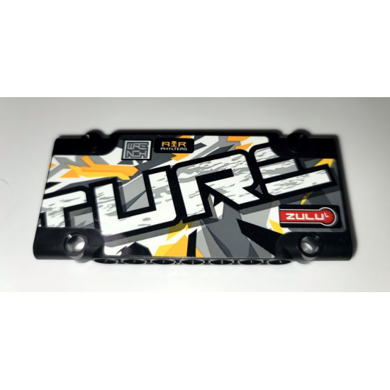 Technic, Panel Plate 5 x 11 x 1 with White and Dark Bluish Gray 'TURE' on Stone Background Pattern (Sticker) - Set 42069