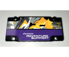 Technic, Panel Plate 5 x 11 x 1 with White 'EXTREME ADVENTURE SUPPORT' on Dark Purple Background Pattern (Sticker) - Set 42069